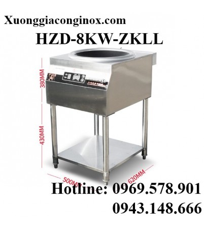 Bếp từ công nghiệp lõm có giá có hẹn giờ 8KW HZD-8KW-ZKLL