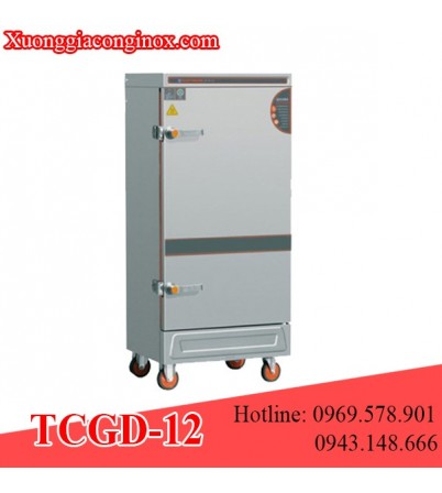 Tủ nấu cơm gas và điện 12 khay TCGD-12